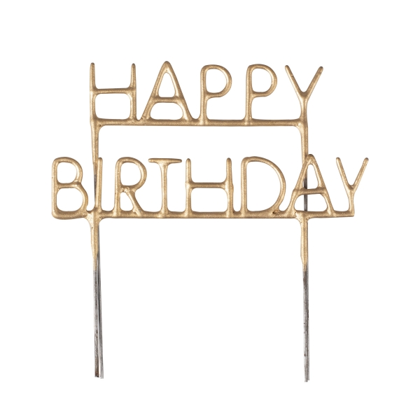 Gold Sparkler - Happy Birthday